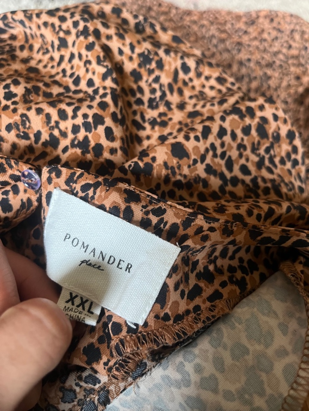 A26 Pomander Place Tuckernuck Leopard Carlota Peplum Blouse Top - Picture 7 of 9